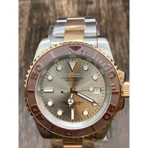 Seiko Oyster Perpetual mod Bronze dial Rose Gold/Silver Men’s Watch New
